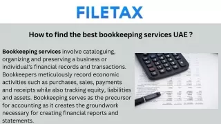 How to find the best bookkeeping services UAE