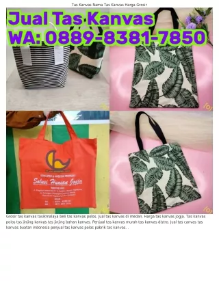 088ᑫ·8ᣮ8l·ᜪ850 (WA) Toko Tas Kanvas Malang Tas Wanita Bahan Kanvas