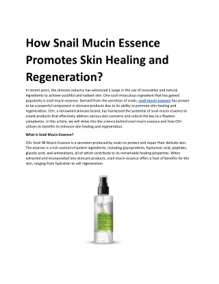 Snail Mucin Essence.docx