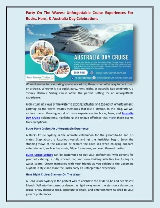 Australia Day Cruise