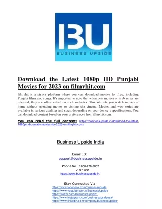 Download the Latest 1080p HD Punjabi Movies for 2023 on filmyhit.com