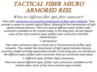 tactical fiber micro armored reel