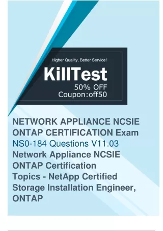 Network Appliance NS0-184 Exam Questions Online-Get Success On the First Attempt