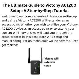 The Ultimate Guide to Victony AC1200 Setup A Step-by-Step Tutorial