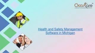 Health and Safety Management Software in Michigan