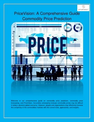 PriceVision: A Comprehensive Guide Commodity Price Prediction