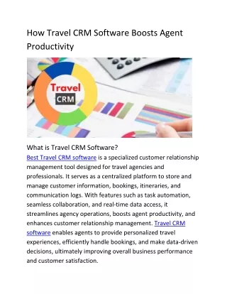 How Travel CRM Software Boosts Agent Productivity