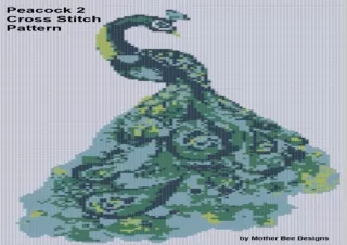 PDF Download Peacock 2 Cross Stitch Pattern