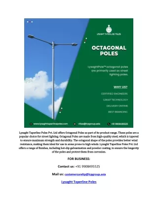 Top lighting poles supplier in India