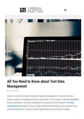 All You Need to Know about Test Data Management
