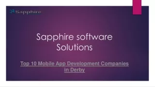 Top 10 Mobile App Development Companies in Derby