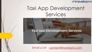 Taxi App Development Services