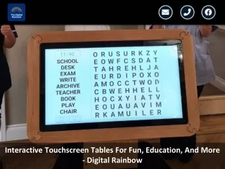 Interactive Touchscreen Tables For Fun, Education, And More - Digital Rainbow