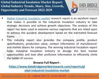 Industrial Insulation -Chemical Material