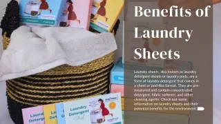 Benefits of Laundry Sheets