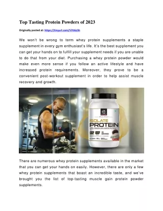 Top Tasting Protein Powders of 2023