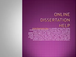 Online Dissertation Help
