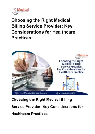 Choosing the Right Medical Billing Service Provider_ Key Considerations for Healthcare Practices