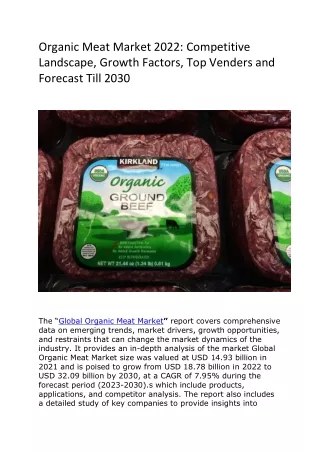 Organic Meat Market 2022 (1)