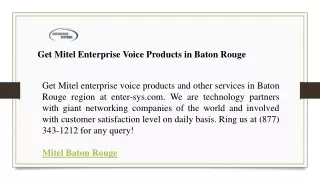 Get Mitel Enterprise Voice Products in Baton Rouge