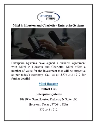 Mitel in Houston and Charlotte - Enterprise Systems