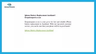 Iphone Battery Replacement Auckland  Erepairnspares.co.nz