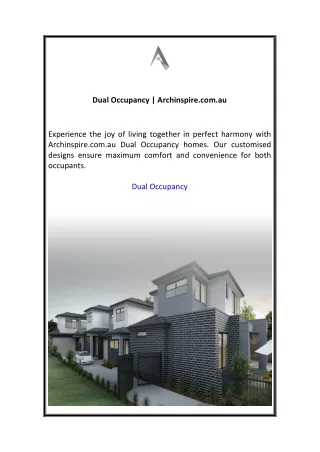 Dual Occupancy  Archinspire.com.au 02