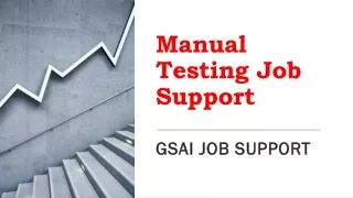 Manual Testing Job Support