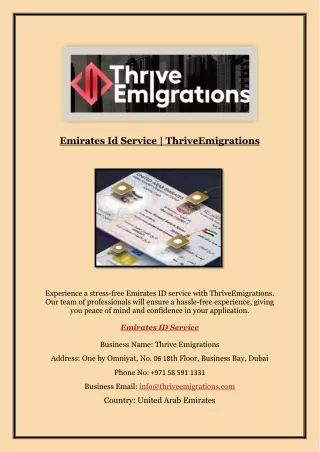 Emirates Id Service