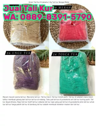 ౦889_8ᣮ91_579౦ (WA) Toko Tali Koor Tali Kur Warna Coklat