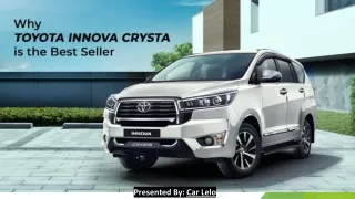 Why Toyota Innova Crysta is the Best Seller