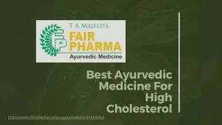 Best Ayurvedic Medicine For High Cholesterol