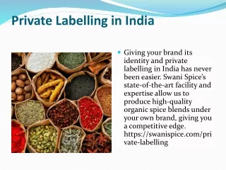 Private Labelling in India