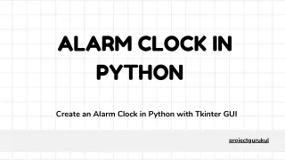 Create an Alarm Clock in Python with Tkinter GUI