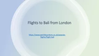 Flights to Bali from London