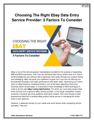 Choosing the Right eBay Data Entry Service Provider_ 5 Factors to Consider
