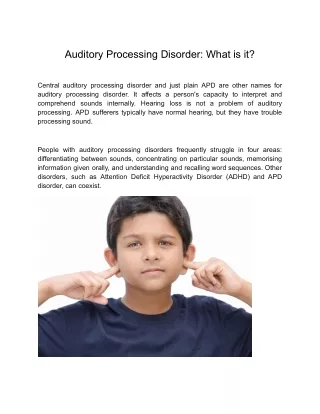 Auditory Processing Disorder_ What is it_