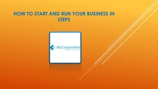How to Start and Run Your Business in Steps