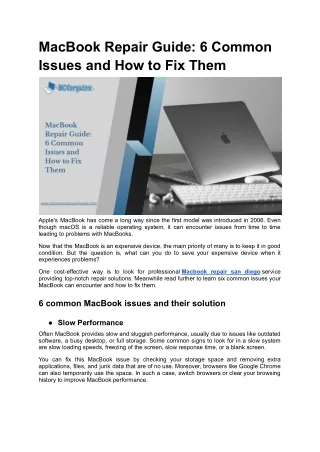 MacBook Repair Guide_ 6 Common Issues and How to Fix Them