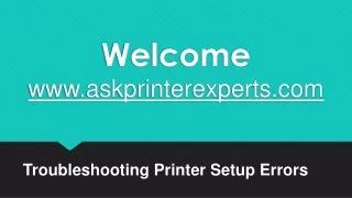 Troubleshooting Printer Setup Errors.ppt