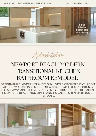 Newport Beach Modern Transitional Kitchen Bathroom Remodel