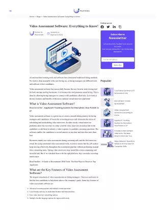 Video Assessment Software: Everything to Know!