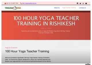 100 Hour Yoga Teacher Training In Rishikesh