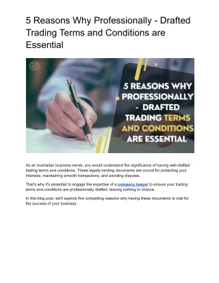 5 Reasons Why Professionally Drafted Trading Terms and Conditions Are Essential.docx