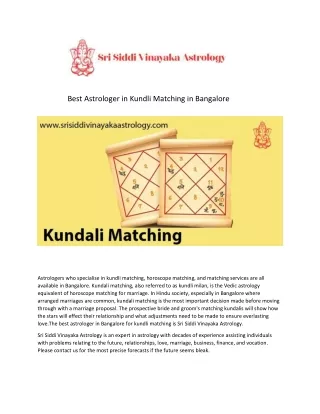 kundalini matching in bangalore