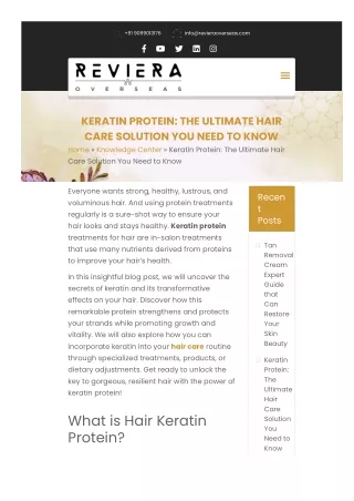 Keratin Protein The Ultimate Hair Care Solution You Need to Know