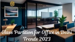 Glass Partition for Office in Delhi Trends 2023