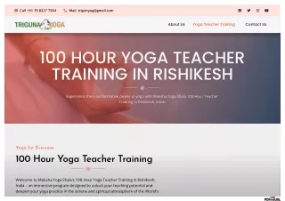 100 Hour Yoga Teacher Training In Rishikesh