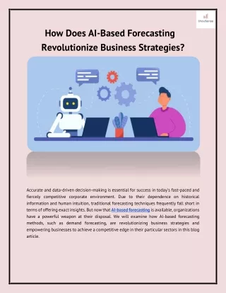 How Does AI-Based Forecasting Revolutionize Business Strategies?