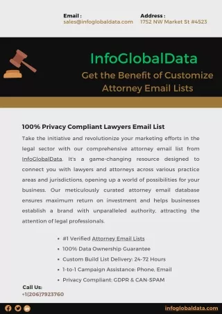 Get the Benefit of Customize Attorney Email Lists-InfoGlobalData